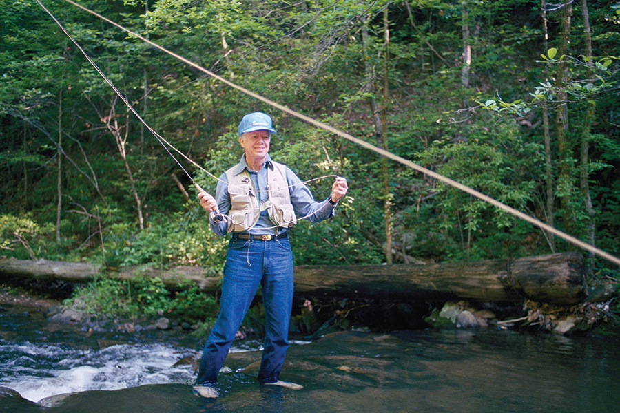 Jimmy Carter went fishing for trout at Ellijay, Georgia.