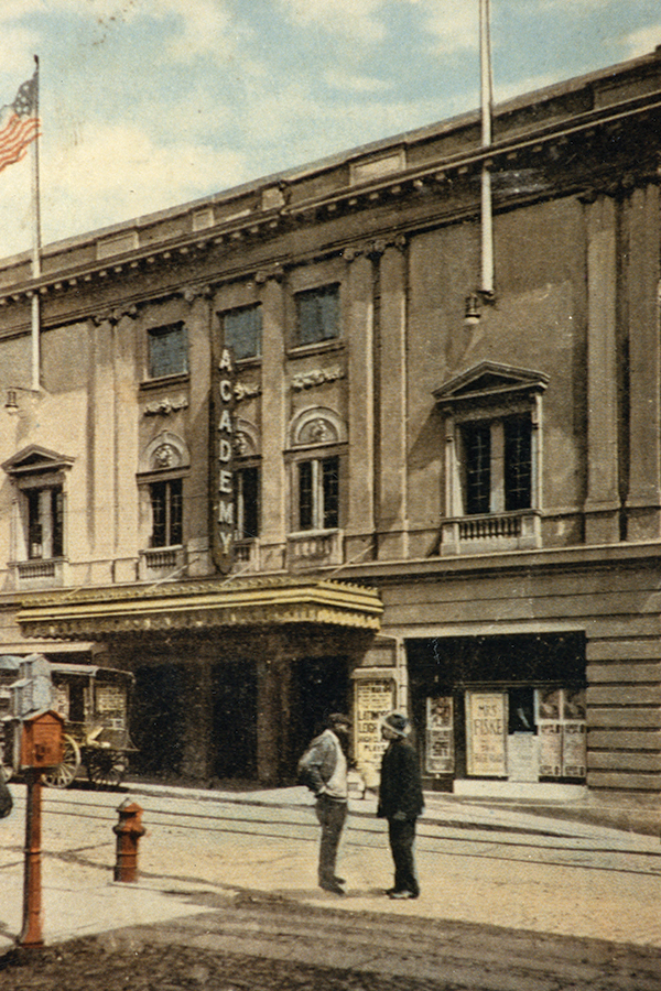 The Academy exterior was quiet during its closing (1970s).