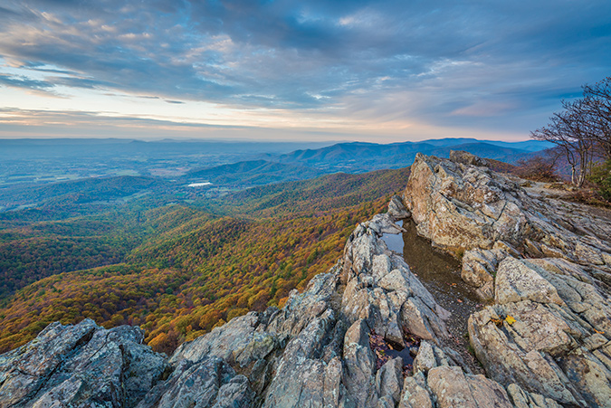 Little Stony Man Cliffs are within .8 mile of Skyland.