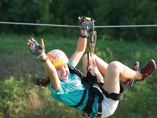 North Georgia Canopy Tours offers one zip line that runs 695 feet.