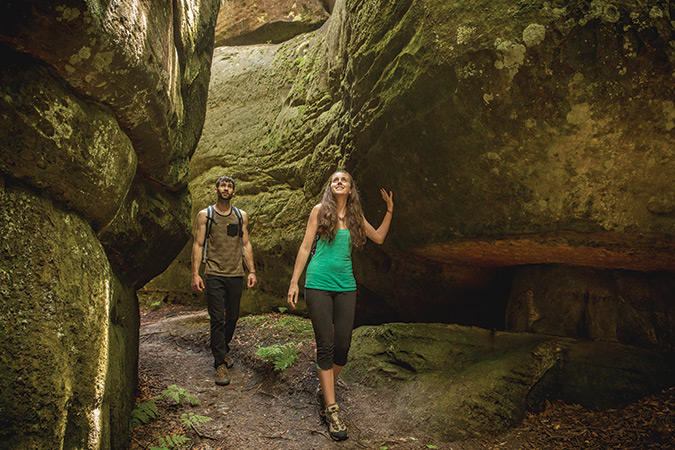 The Channels, near Lebanon, Virginia, are the only slot canyons (deeper than wide; formed by rushing water) in the East.