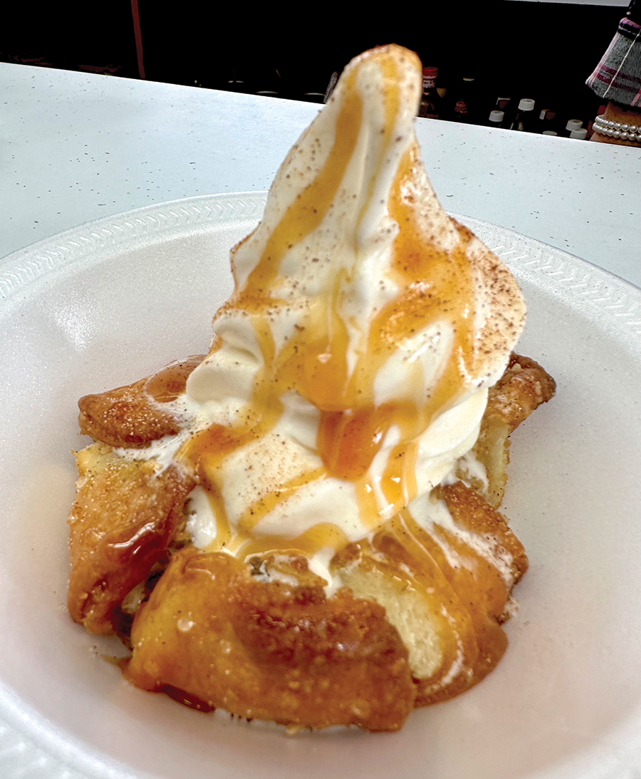 The Dari Ace’s version of the apple dumpling. Every October, Erwin hosts an apple festival.