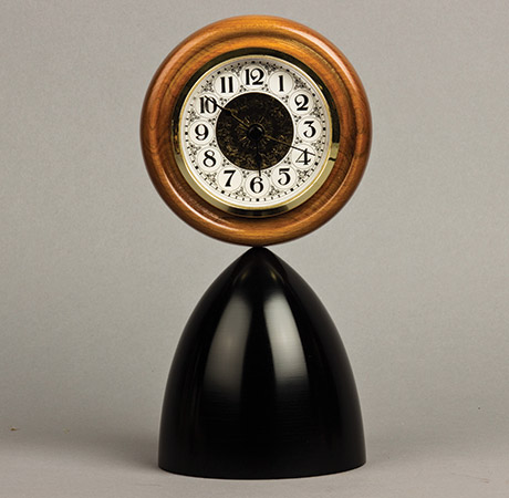Functioning turned desk clock.