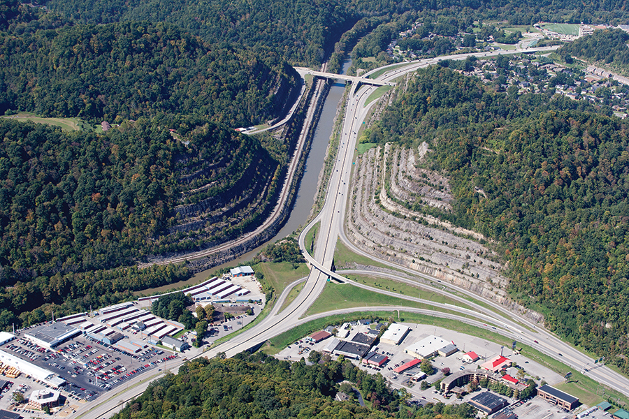 The Pikeville Cut-Through is a landmark structure in Pikeville, Kentucky.