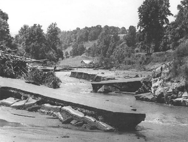The storm inundated Nelson County with some 630 million tons of water over August 19-20, 1969.