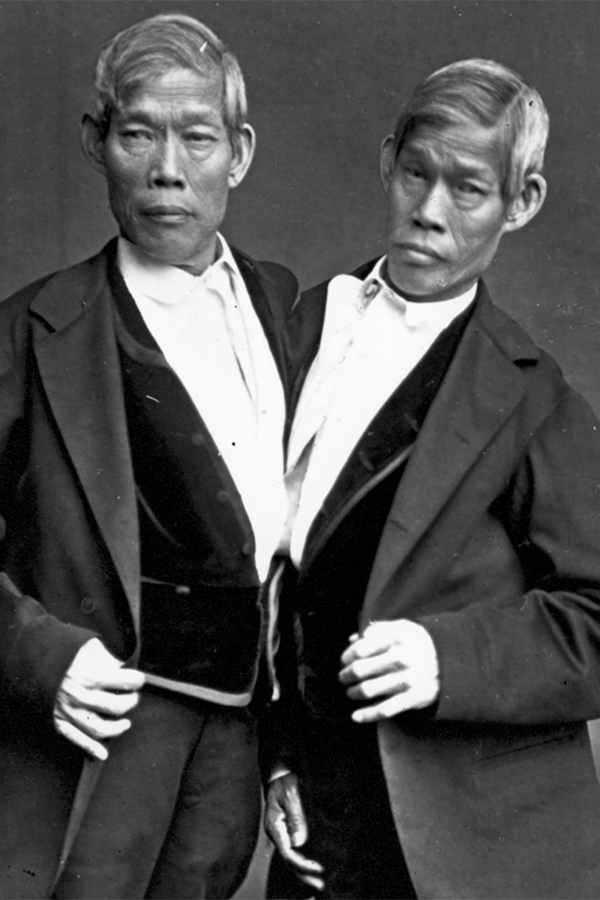Conjoined twin Eng Bunker (left) was Tanya Jones’ great-great grandfather.