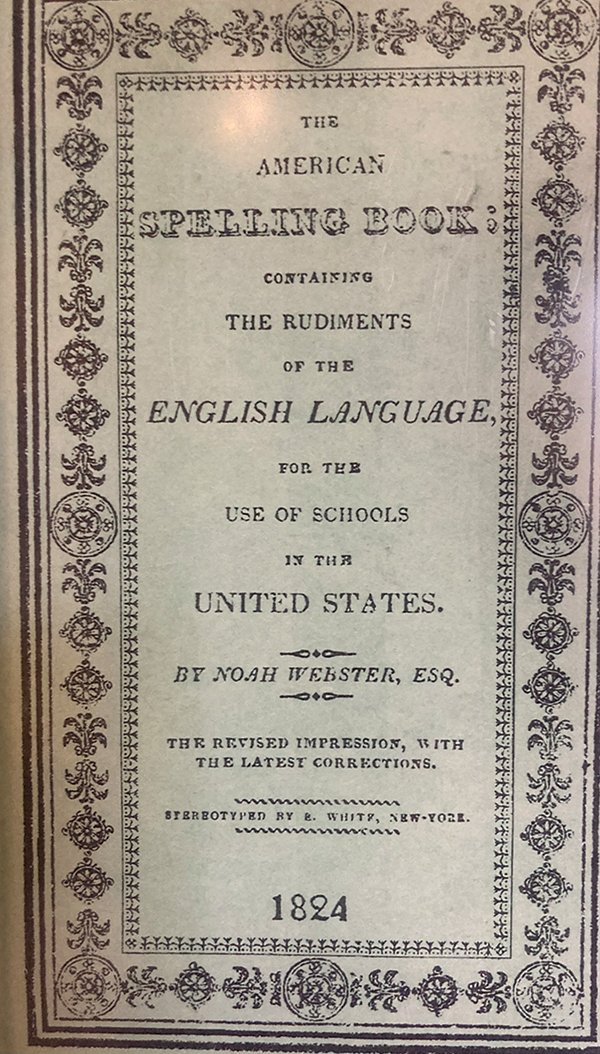 Given to him by his mother, this antique spelling book was key to Booker learning to read.