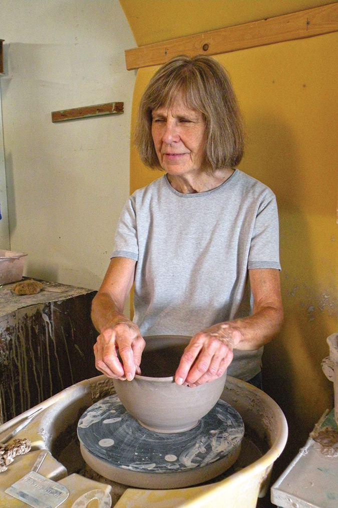 Blind potter Marcia Springston works in Forest Hill.