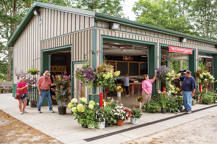The McConnell Farms store has come back from a Hurricane Helene closing.
