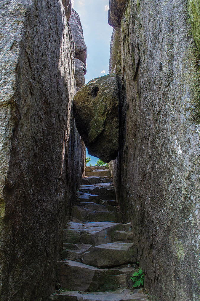 The climb of Old Rag Mountain is strenuous and challenging.