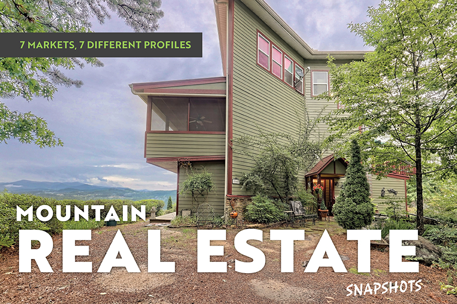 This distinctive 4,000-square-foot 
home with views is in Lakemont, Georgia 
and at press time was listed at $725,000.