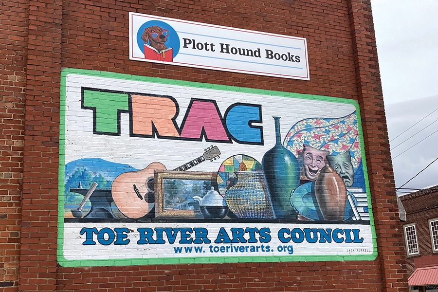 Burnsville is a hub of the Toe River Arts Council, “connecting the artists, the arts and communities.”
