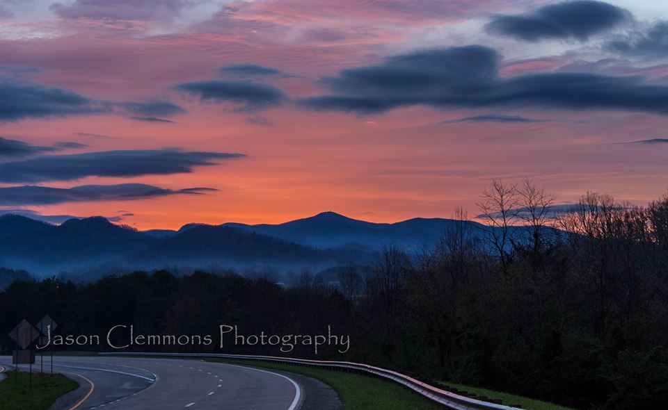 Sunrise over Brasstown Bald in Blairsville GA! The most beautiful place on Earth!