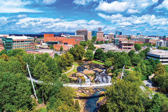 A visit to Greenville, South Carolina’s Reedy Falls is the perfect complement to a day at Table Rock State Park.