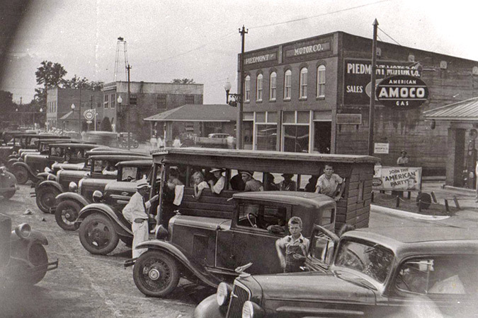 The automobile comes to Walhalla’s Main Street, late 1920s.