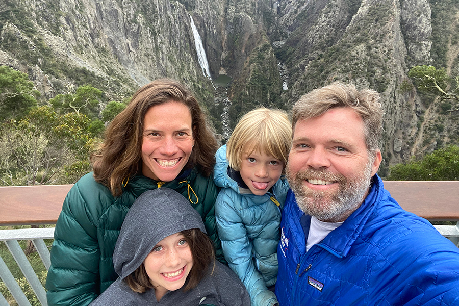 Davis Lives in Asheville, North Carolina, with her husband, Brew Davis, and two children. Brew chronicled his wife's record hike in his own book, "46 Days:  Keeping up with Jennifer Pharr Davis on the Appalachian Trail."