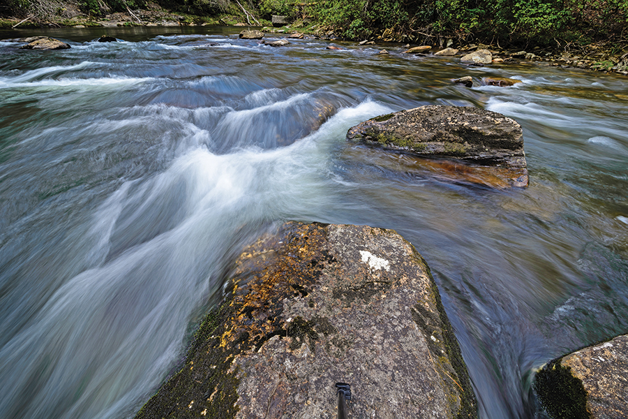 Chattooga River, South Carolina, is known for its wild trout fishing.