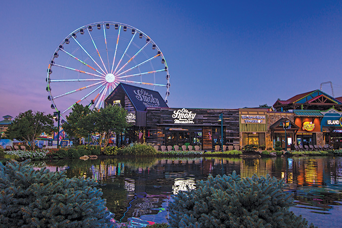 Pigeon Forge, Tennessee, is a great place for the evening after a day at Seven Islands Birding Park.