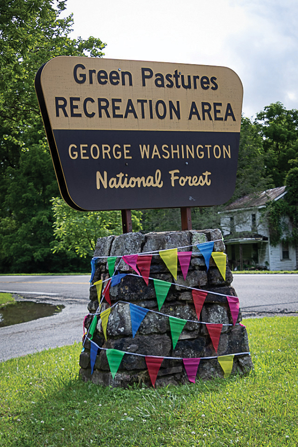 The entrance sign was coated in many colors at the park’s 85th anniversary celebration.