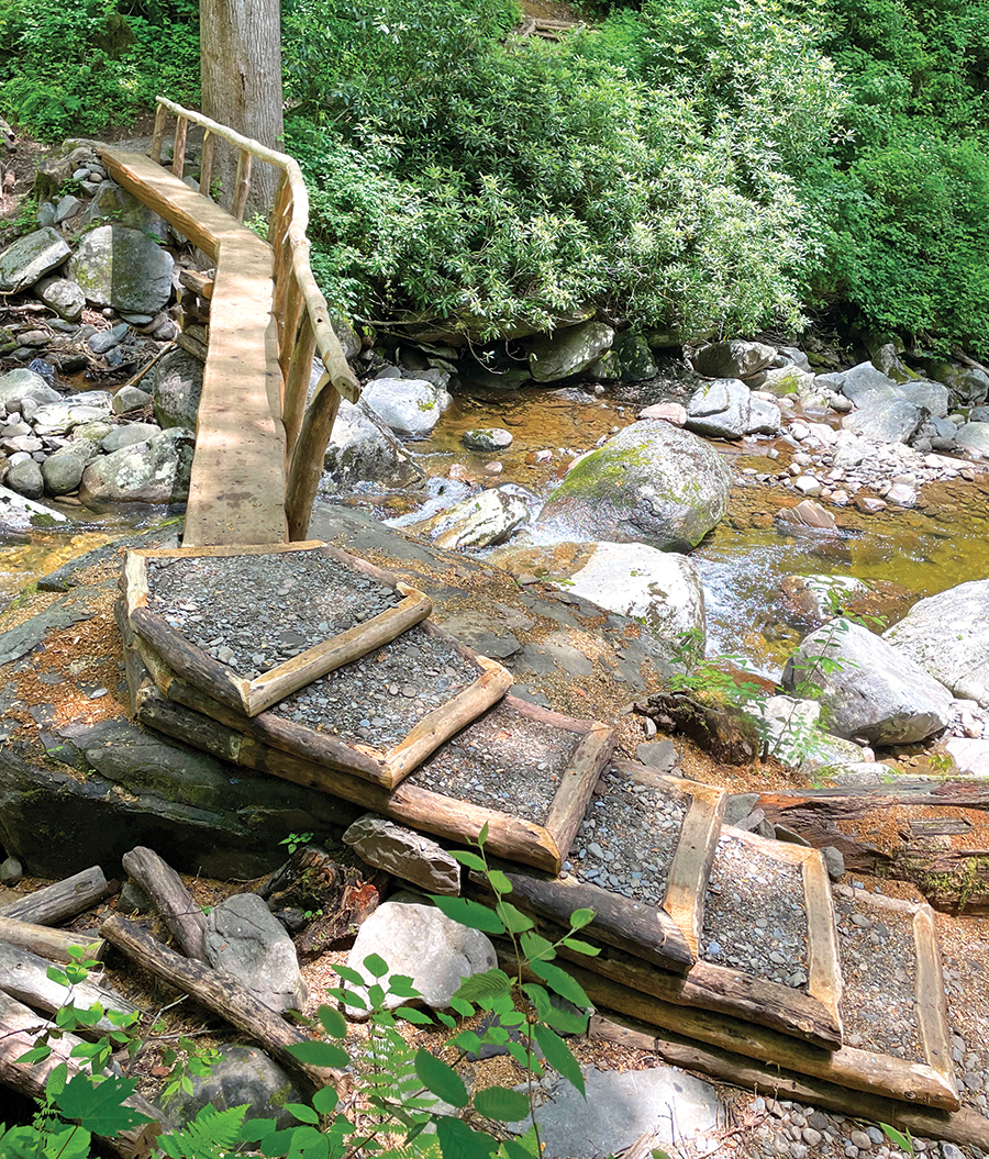 Careful work results in a creative stream crossing.