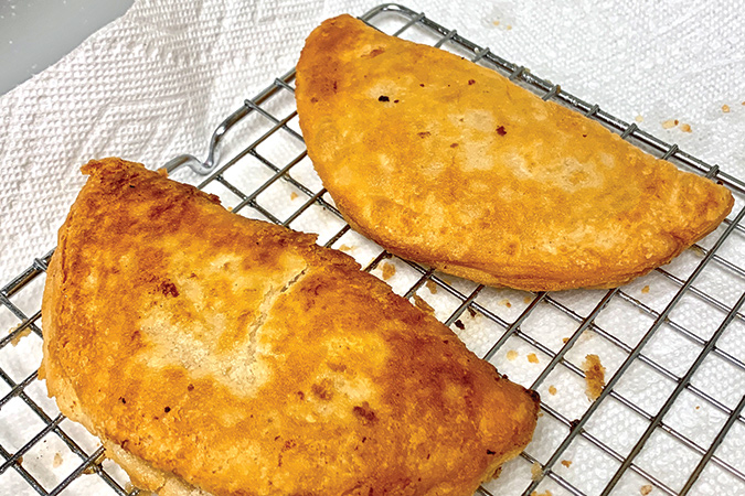 Folks line up outside the door for fried pies at the Lord’s Acre sale in Hiltons, Virginia.