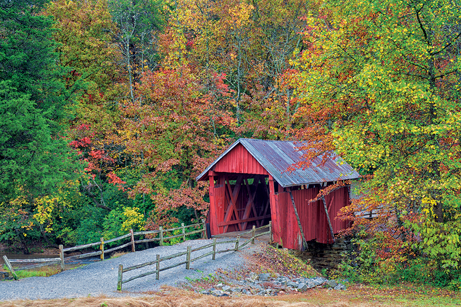 Campbell’s Covered Bridge, located in upper Greenville County of South Carolina, was constructed between the years 1909 and 1911. Today it remains as a popular destination for both residents and visitors.