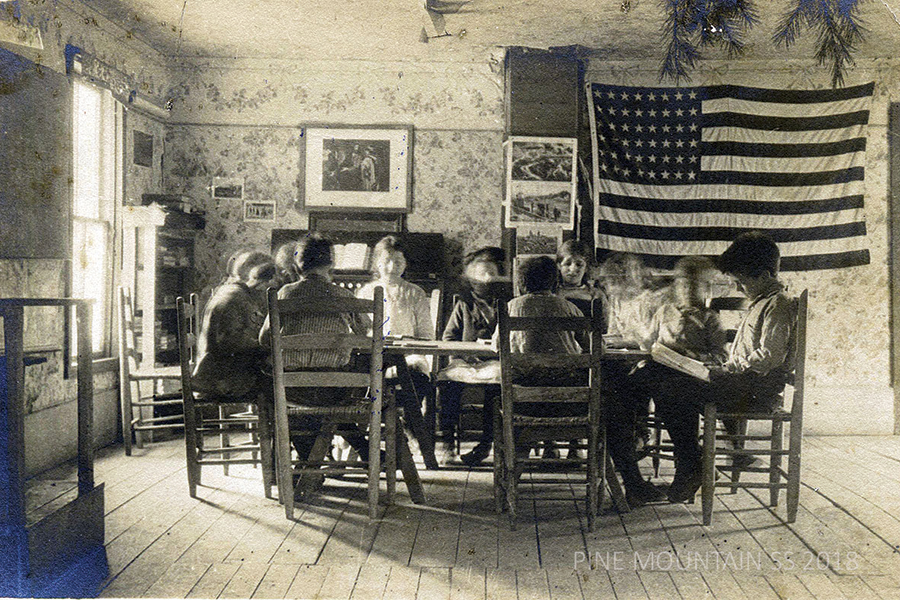 This was the first school room at Pine Mountain Settlement School, 1914.