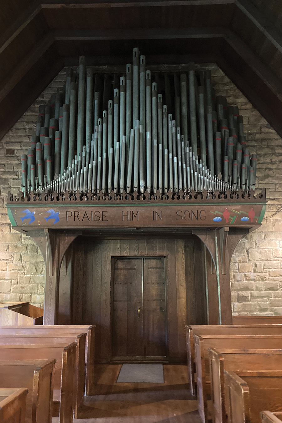 The Holtkamp organ pipes were installed in 1936.