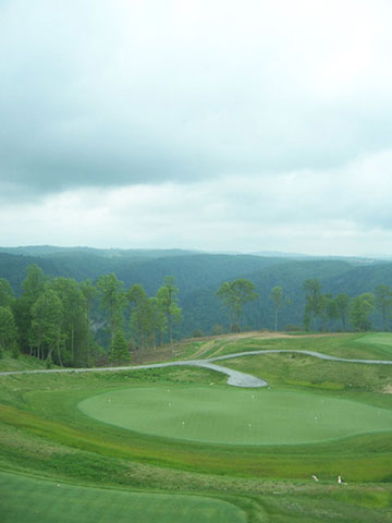 A view of Primland's golf course.