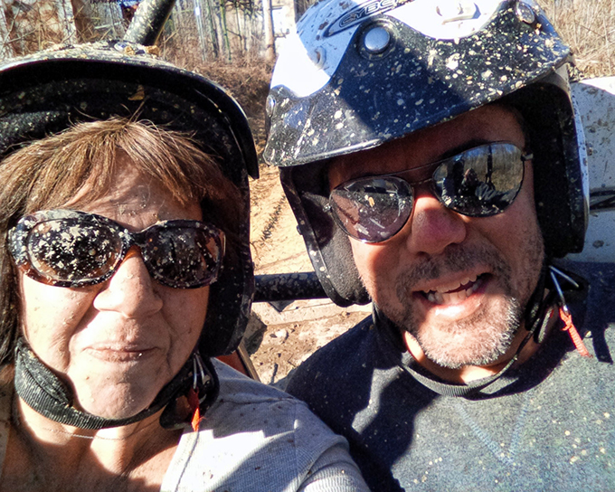 It was mud from the first bump.