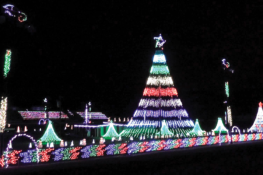 Easley, South Carolina’s third annual Festival of Lights will again offer decorated trees in downtown stores; and at nearby Greenville-Pickens Speedway, some 32 millions lights are synchronized for viewers.