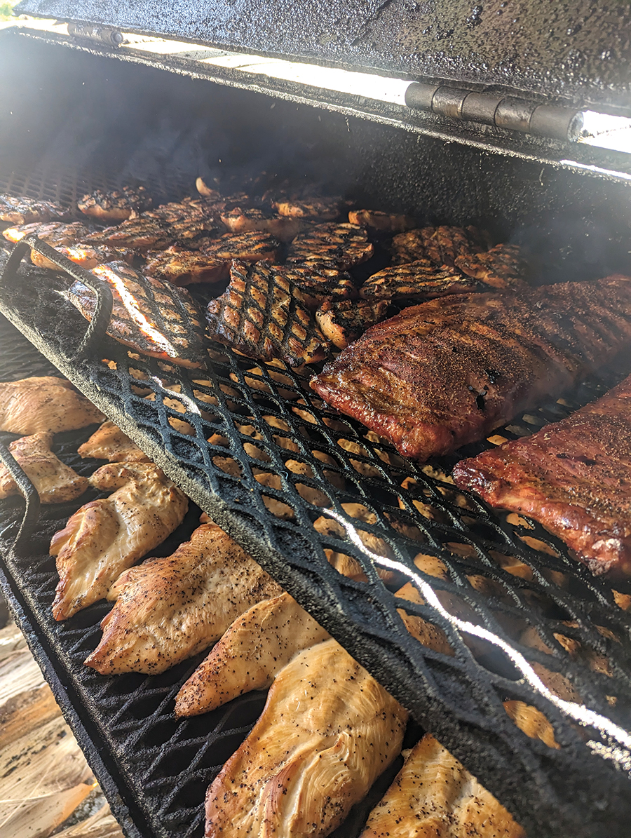 Using skills from his construction background, Josh Cress built his own smokers at Kane Street.