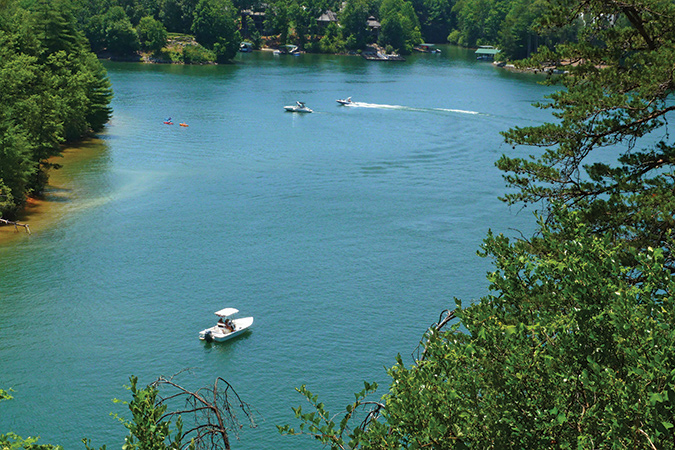 The primary viewing focal point along the trails in South Carolina’s Keowee-Toxaway State Park is 26-mile-long Lake Keowee.