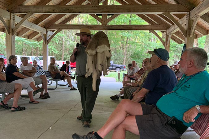 At the campground, a National Park Ranger talked to us about some of the local legends. And, yes, Daniel Boone was part of his talk.