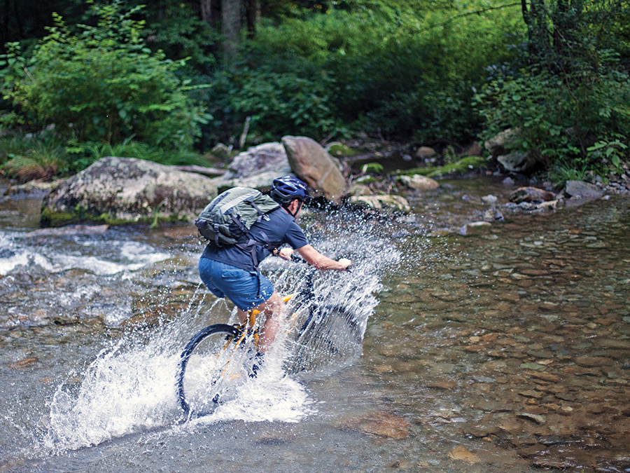Bikers awheel. 
Rocky Fork’s renowned 30-mile forest road network helped build the efforts of mountain bikers in support and advocacy for protecting the tract.