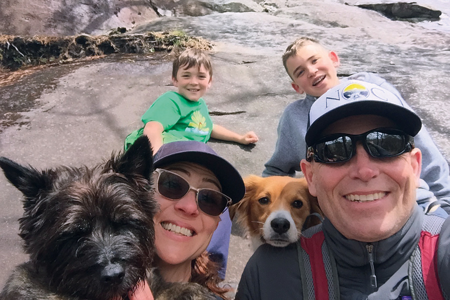 The Curwens—sons Gibby and Chilly and wife, Monica—have built their family life around the outdoors.