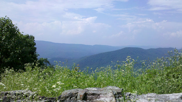 An overlook on Potts Mountain.