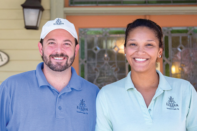 Blake was a housekeeper at the inn when he had a dream that he and Katelyn might one day take it over; a phone call about that very thing a few days later struck Katelyn “as a sign.” It was, indeed.