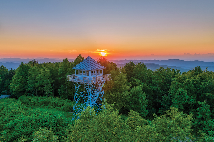 Rich Mountain Fire Tower, along the Greene County, Tennessee, and Madison County, North Carolina, border. From the photographer: “I love photographing fire towers and this one is no exception.”