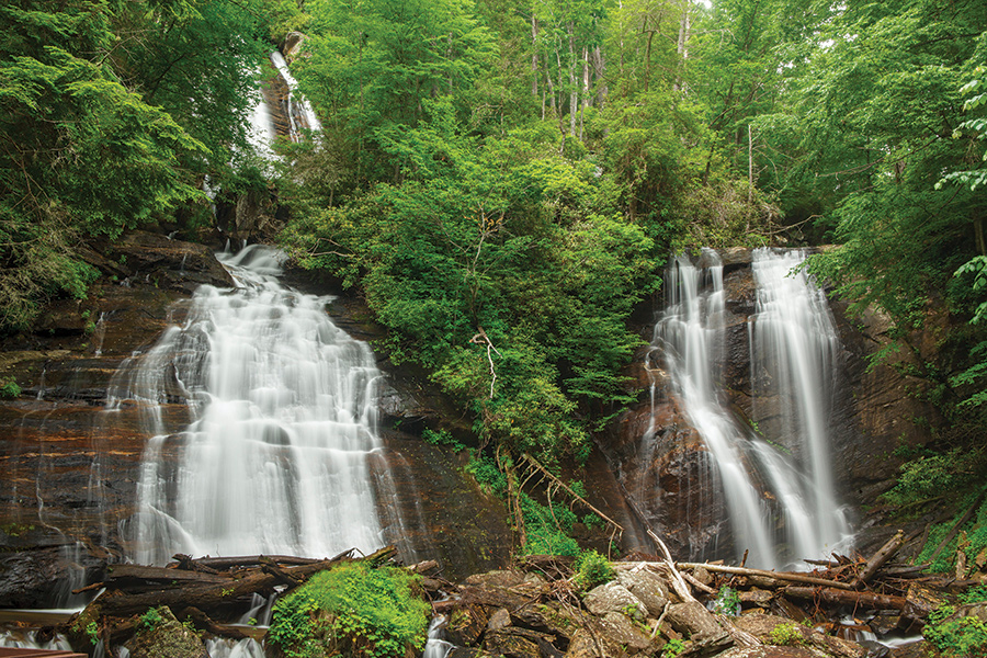 The twin cascades of Anna Ruby Falls make a great stop along Georgia’s Russell-Brasstown Byway.