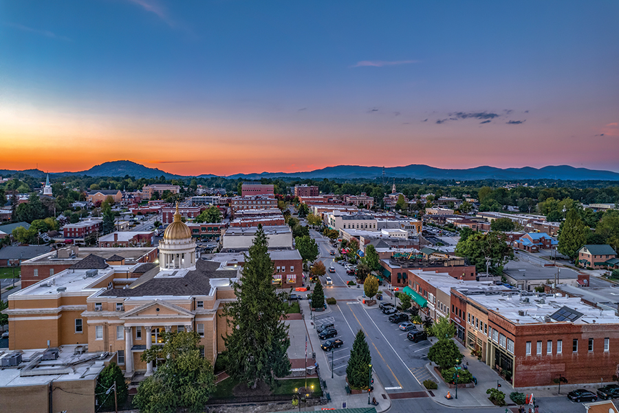Hendersonville, North Carolina, offers a walkable downtown.