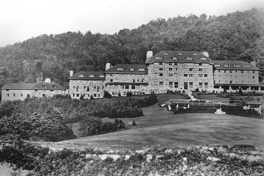 The Grove Park Inn in the 1930s hosted F. Scott Fitzgerald several times, and always in the same suite of rooms—441 and 443.