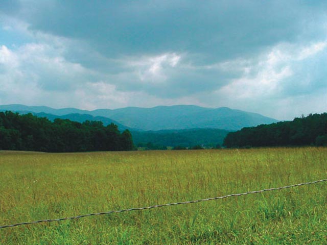 Serene Beauty. The Cades Cove area as seen from one of many scenic overlooks.