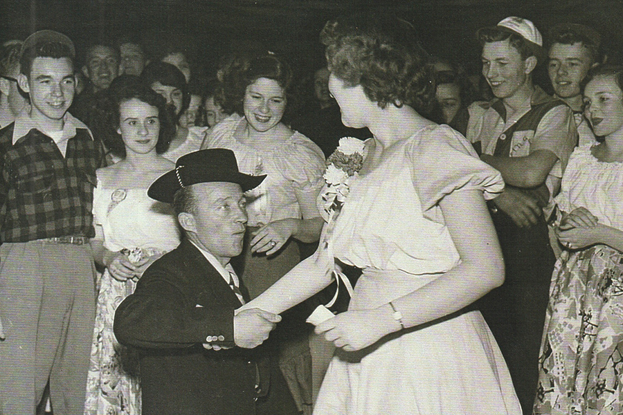 Crosby thrilled locals and showed off his best moves at a square dance named in his honor.