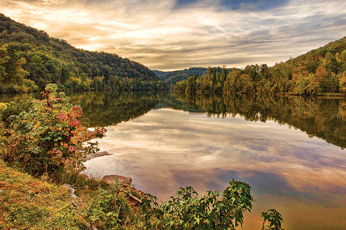 Dewey Lake is located near Prestonsburg in eastern Kentucky’s Jenny Wiley State Park. The lake stretches for 18 miles and covers 1,100 acres of the park’s 2,800 acres.  Jenny Wiley State Park was named after Virginia (Jenny) Wiley, a pioneer woman who was captured by American Indians in the late 1700s, escaped and made her way home.