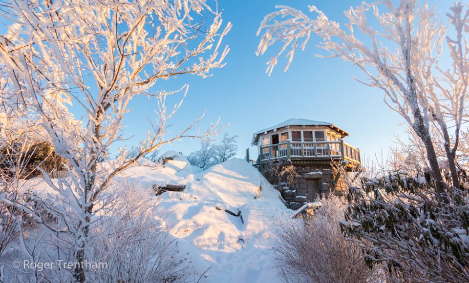 The Mt Cammerer lookout is a popular hiking destination on the Northern end of the Great Smoky Mountains National Park. Offering outstanding views, to the North and West into Tennessee and to the South and East into North Carolina, the lookout is just off the Appalachian Trail and may be accessed from either Tennessee or North Carolina.