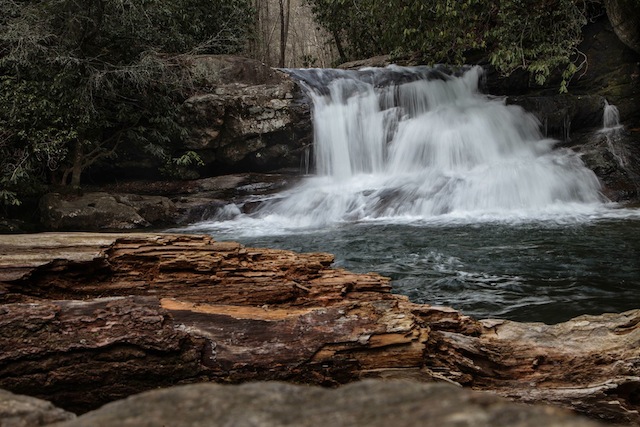 Hemlock Falls 15 miles west of Clayton, GA. One of our favorite hikes.You follow a rushing creek while passing several other falls on this one mile leisurely hike.
