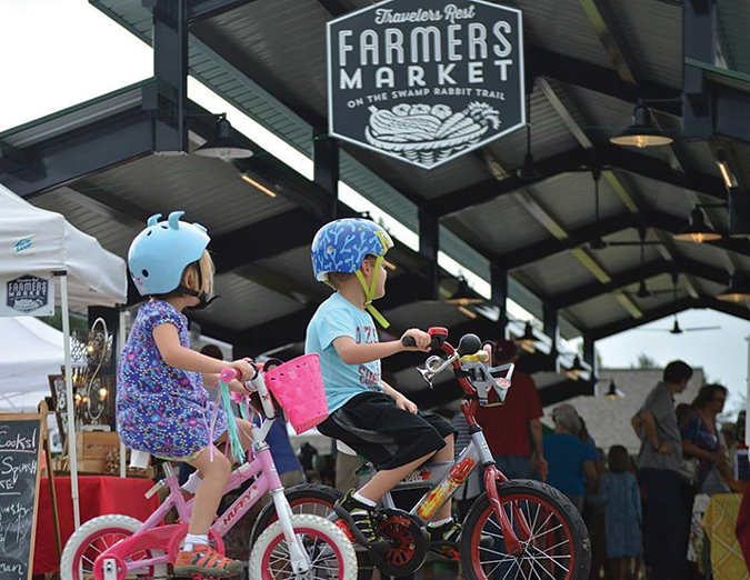 The farmers market on the Swamp Rabbit Trail is the largest independent market in South Carolina.