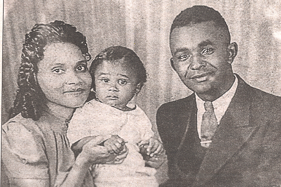 Reverend Hugo Austin with his wife Beatrice and son Hugo.