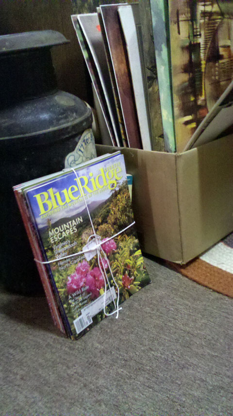 Aha! Blue Ridge Country magazines in an antique shop in Clifton Forge.